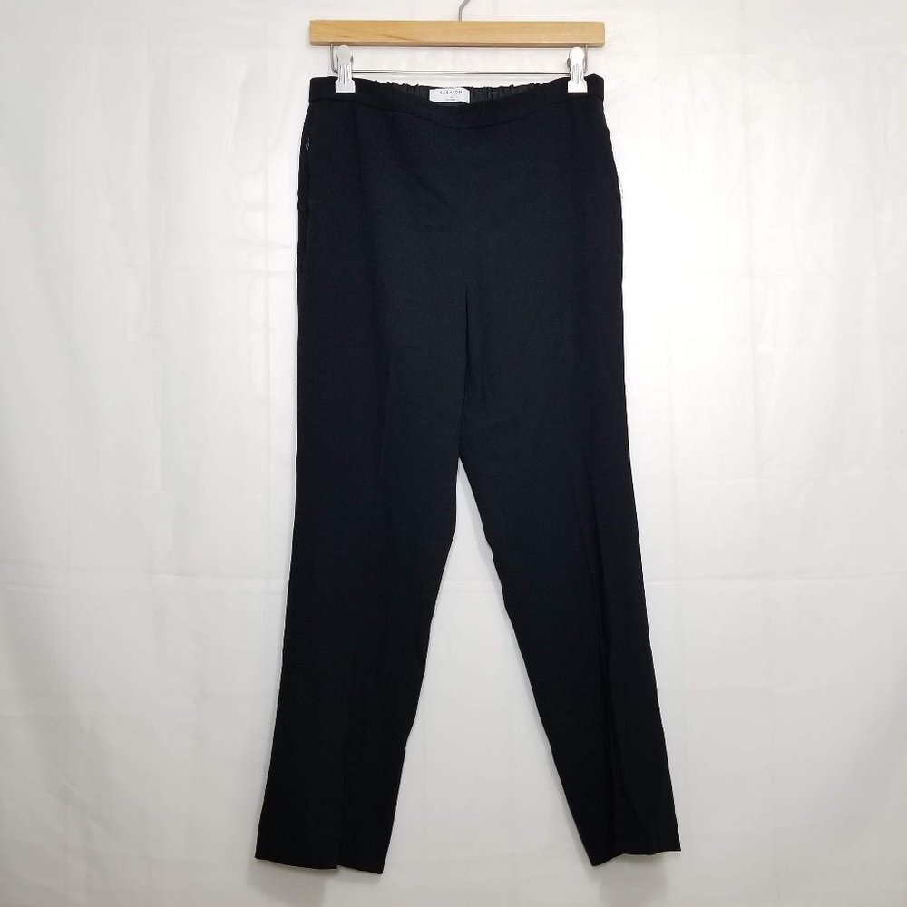 Babaton Frederick Pant Slim-leg trouser black sz 6 high rise pull on elastic